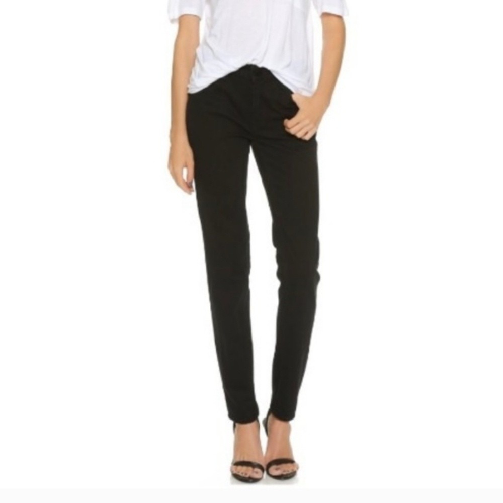 Alexander Wang 002 Denim Black Relaxed Slim Tapered Leg Jeans Size 24 Cotton New
